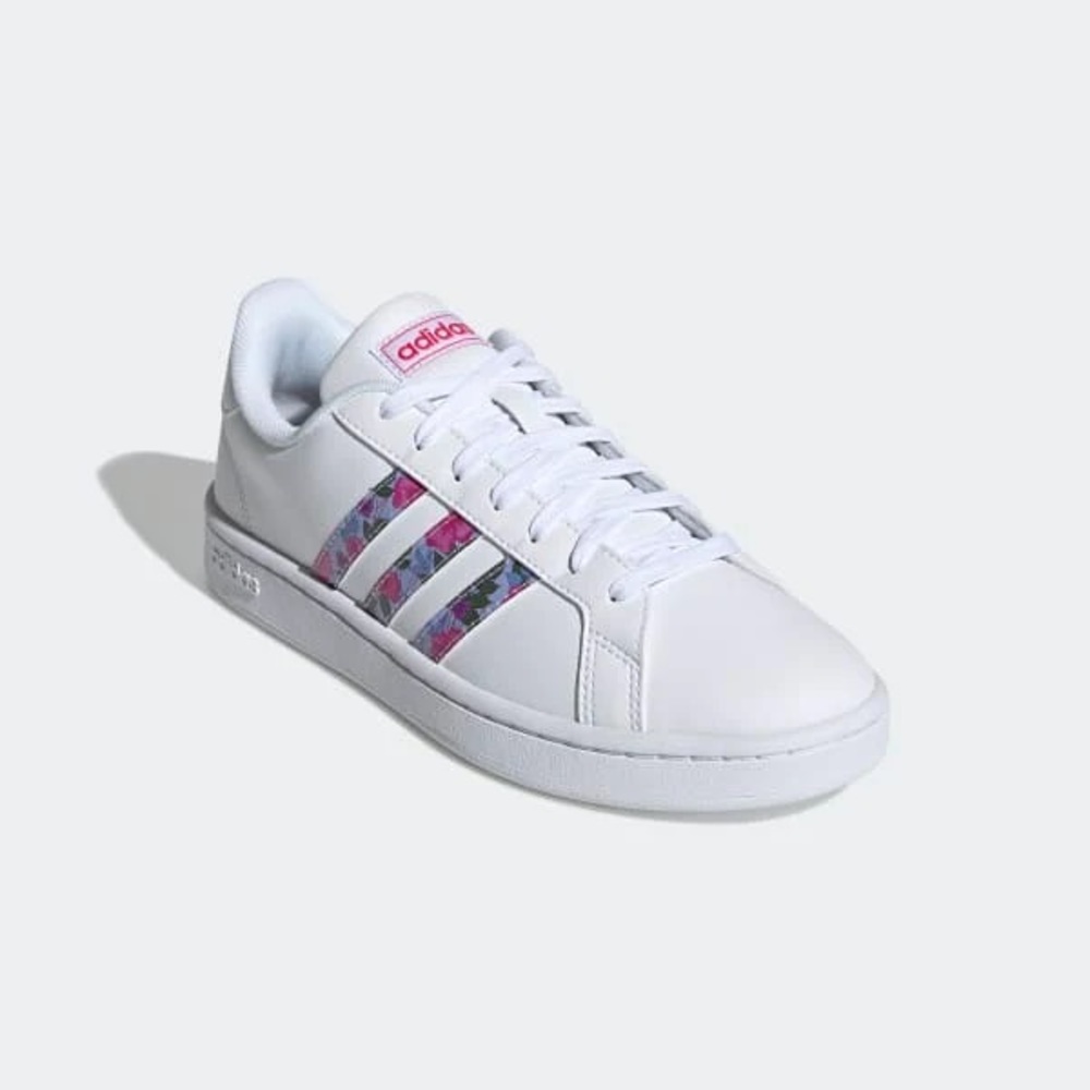 New adidas x FARM RIO GRAND COURT Shoes | White-Floral Stripes Size 8